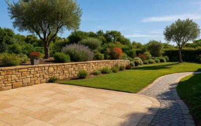 Maçonnerie paysagère (66) : un jardin avec des matériaux durables