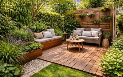 Idées de terrasses en bois pour petits jardins ou balcons dans le 66